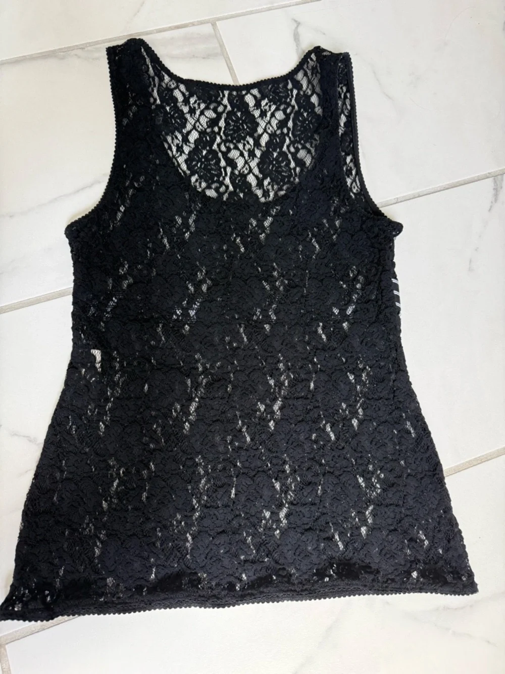 Dolce & Gabbana Black Lace Camisole with Branded Neck Label - Picture 2 of 3
